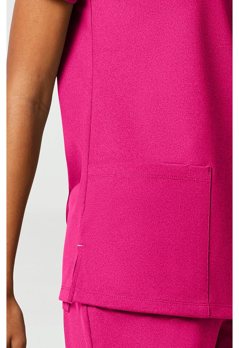 Tropical Hibiscus - Women's 2-Pocket V-Neck Scrub Top (View 3)
