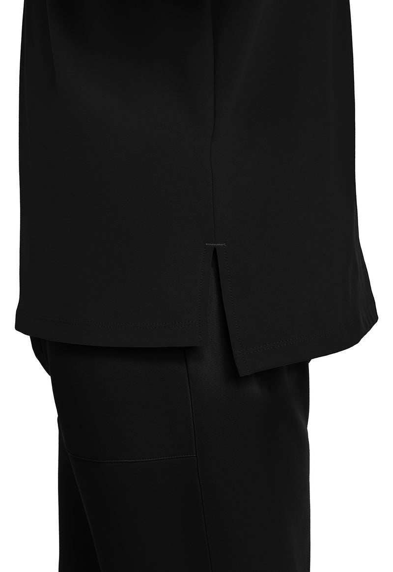 Black - Men's 1-Pocket Tuck-In Scrub Top (View 4)