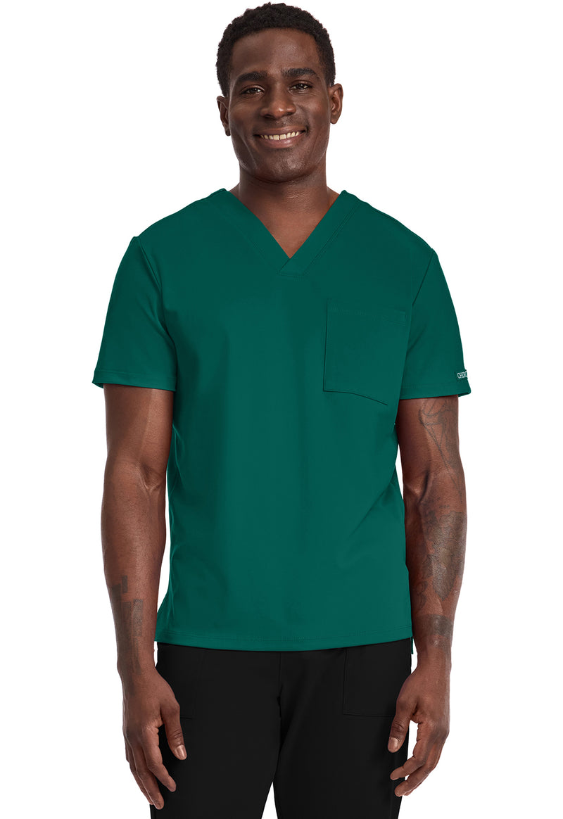 HUNTER - Cherokee Achieve Men Scrub Top - Front View