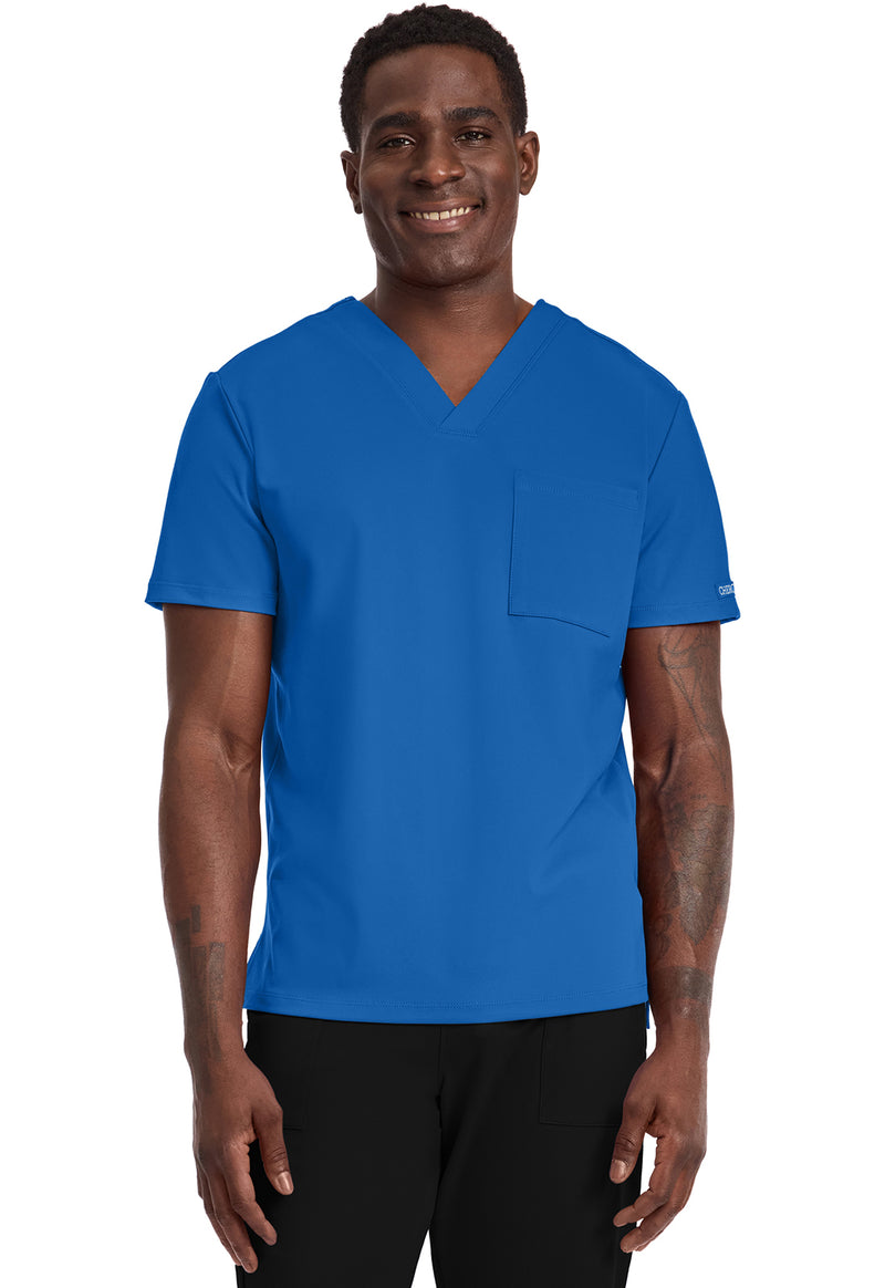 Royal - Cherokee Achieve Men Scrub Top - Front View