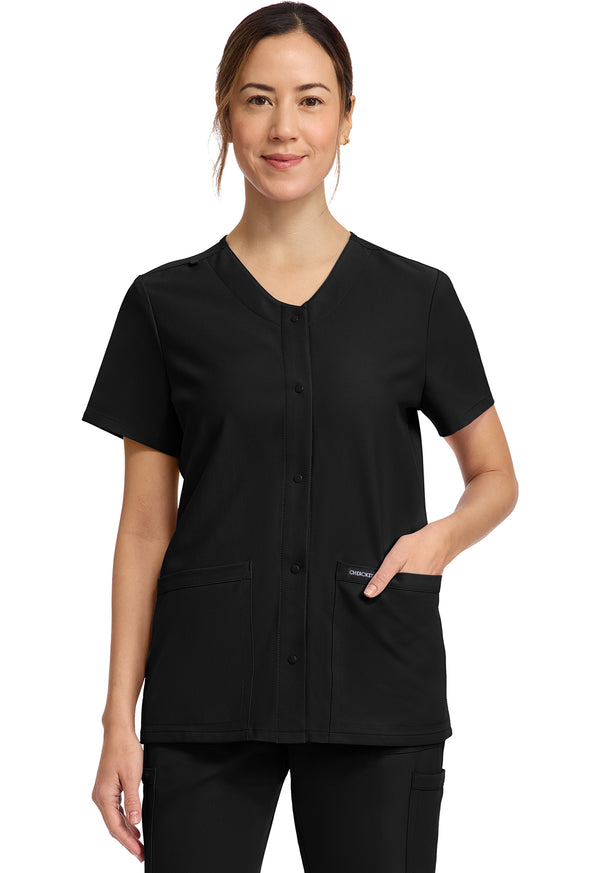 Women's 2-Pocket Snap-Front Scrub Top