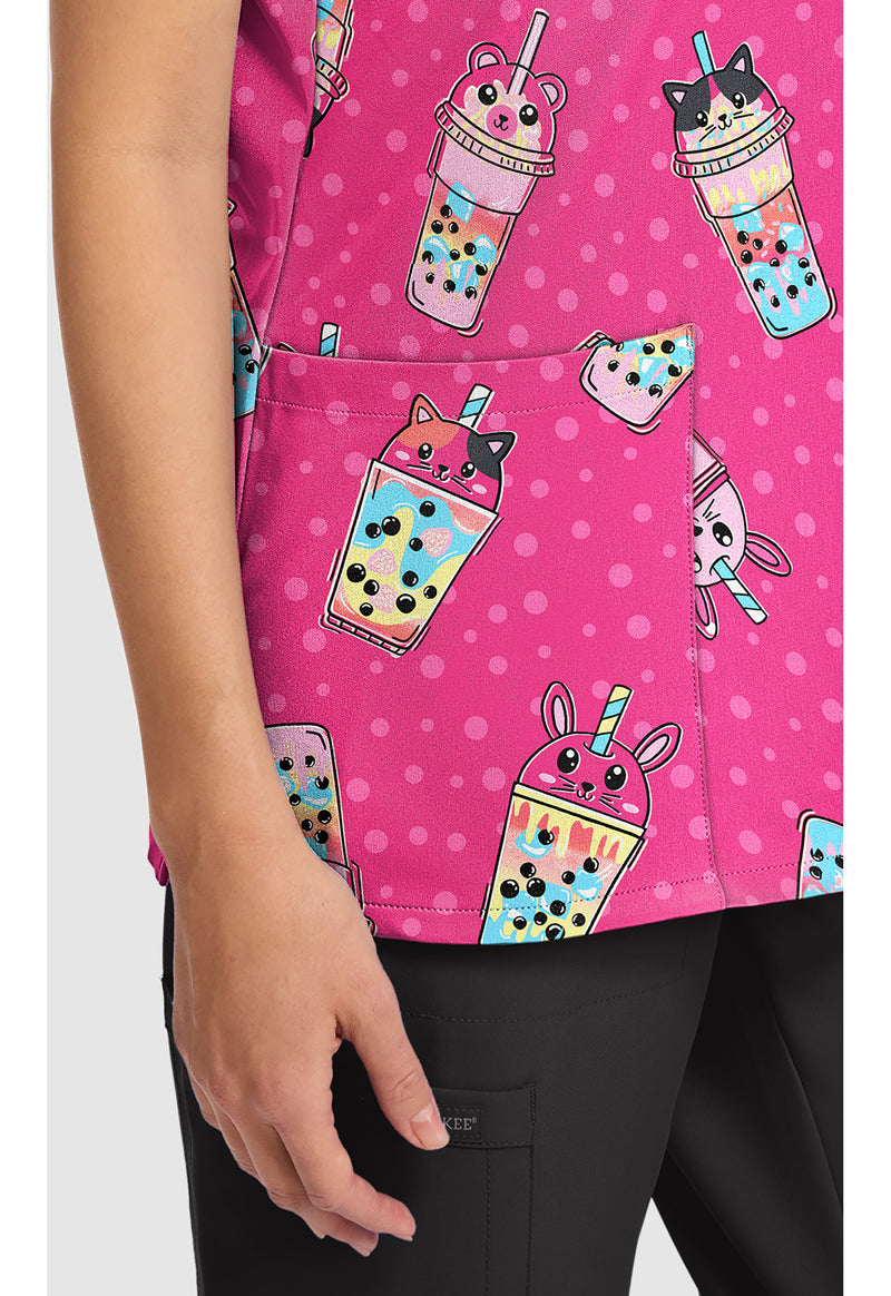 Boba Party - Women's Print V-Neck Top (View 3)