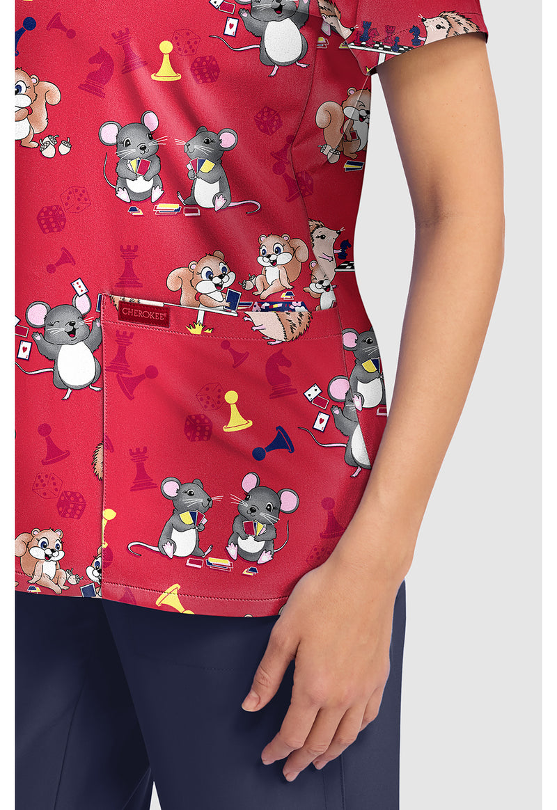 GAME NIGHT - Women's Print V-Neck Top (View 4)