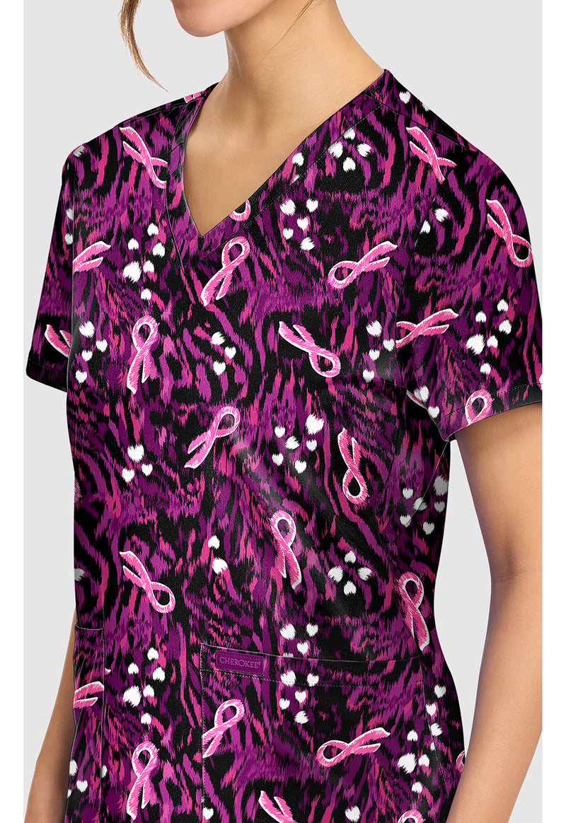 UNTAMED CARE - Women's Print V-Neck Top (View 2)