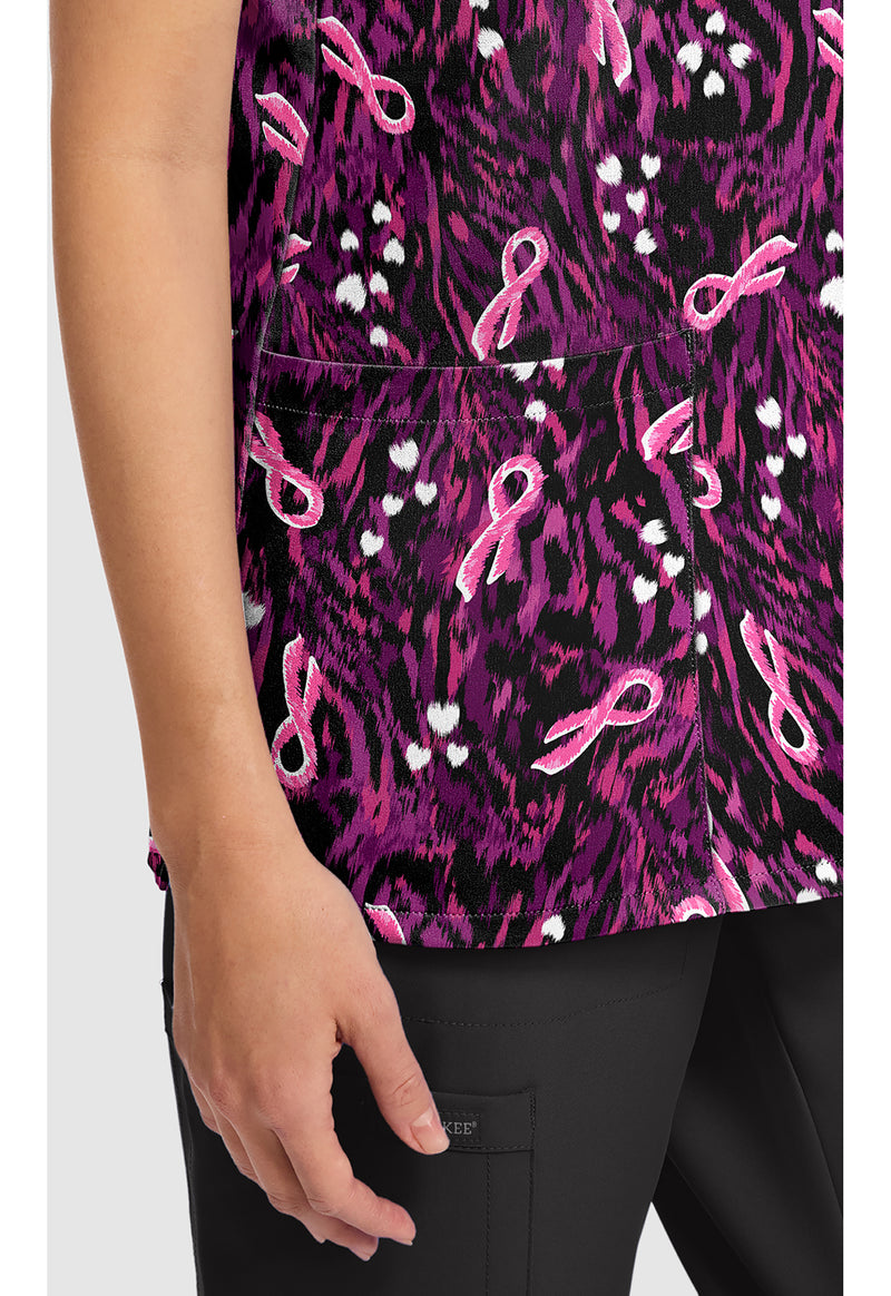 UNTAMED CARE - Women's Print V-Neck Top (View 3)
