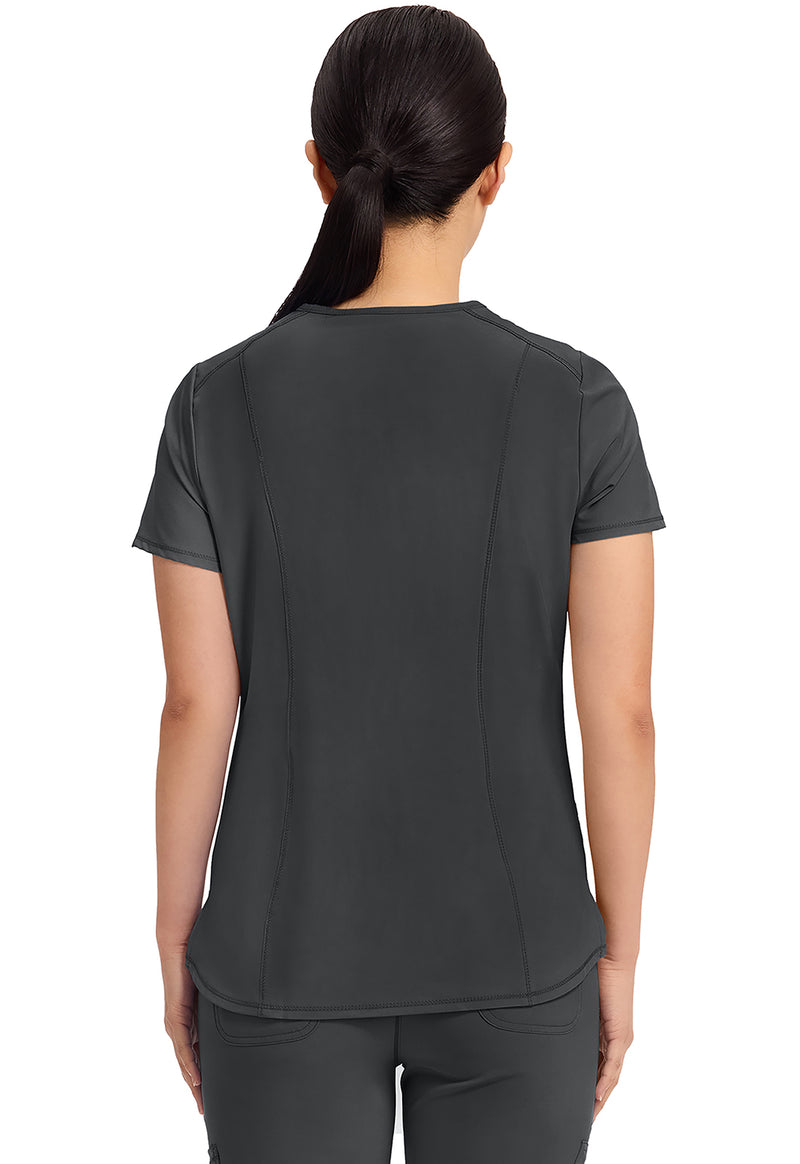 Black - Cherokee IN Infinity Women Scrub Top - Back View