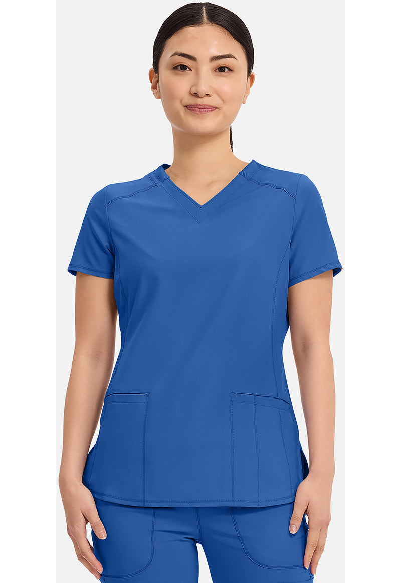 Royal - Cherokee IN Infinity Women Scrub Top - Front View