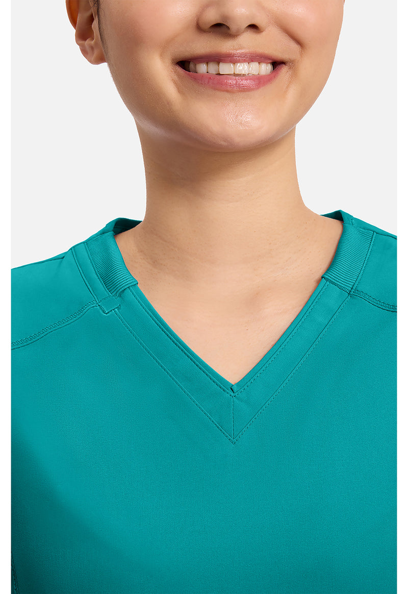 Teal Blue - Women's V-Neck Scrub Top (View 2)