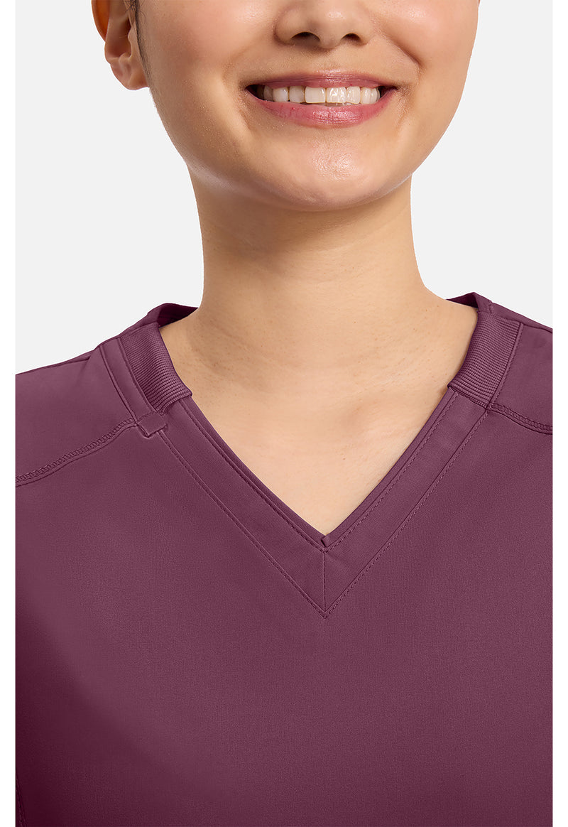 Wine - Women's V-Neck Scrub Top (View 2)
