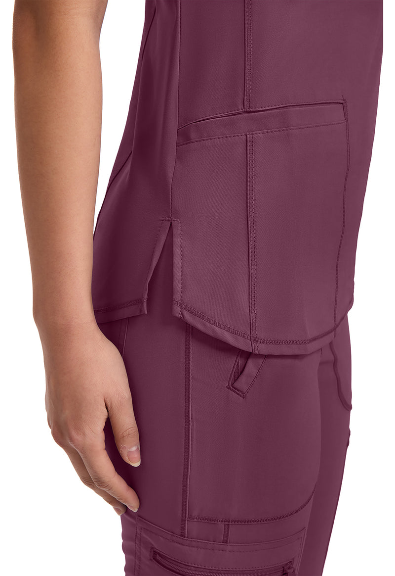 Wine - Women's V-Neck Scrub Top (View 3)