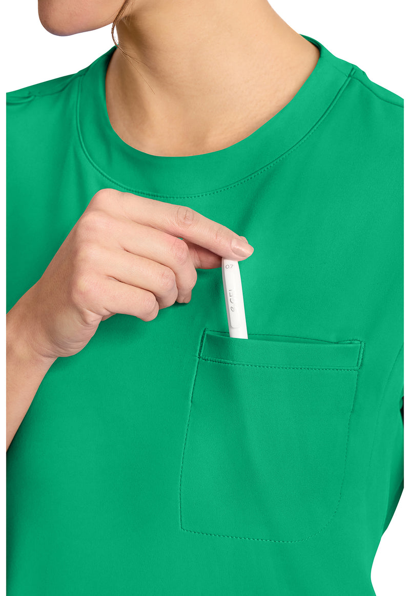 Green Apple - Women's 1-Pocket Crew Neck Scrub Top (View 3)