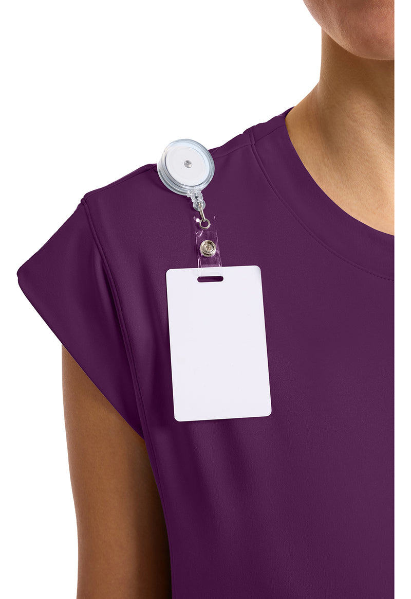 Wild Mulberry - Women's 1-Pocket Crew Neck Scrub Top (View 2)