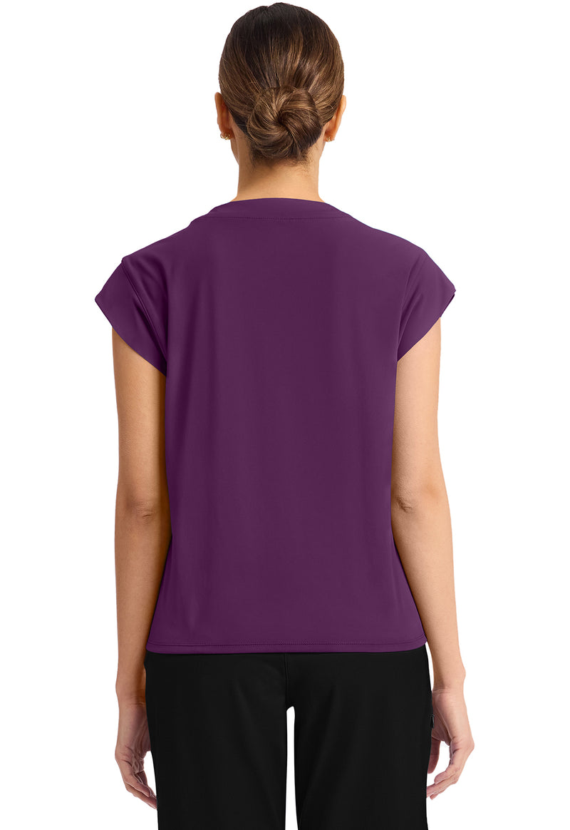 Wild Mulberry - Cherokee Achieve Women Scrub Top - Back View