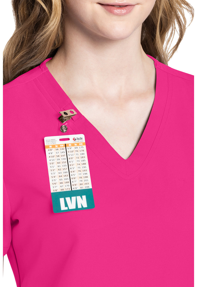 Electric Pink - Women's V-Neck Scrub Top (View 2)