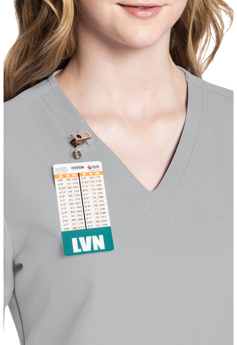 Grey - Women's V-Neck Scrub Top (View 2)
