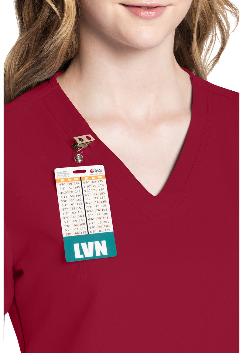 RED - Women's V-Neck Scrub Top (View 2)