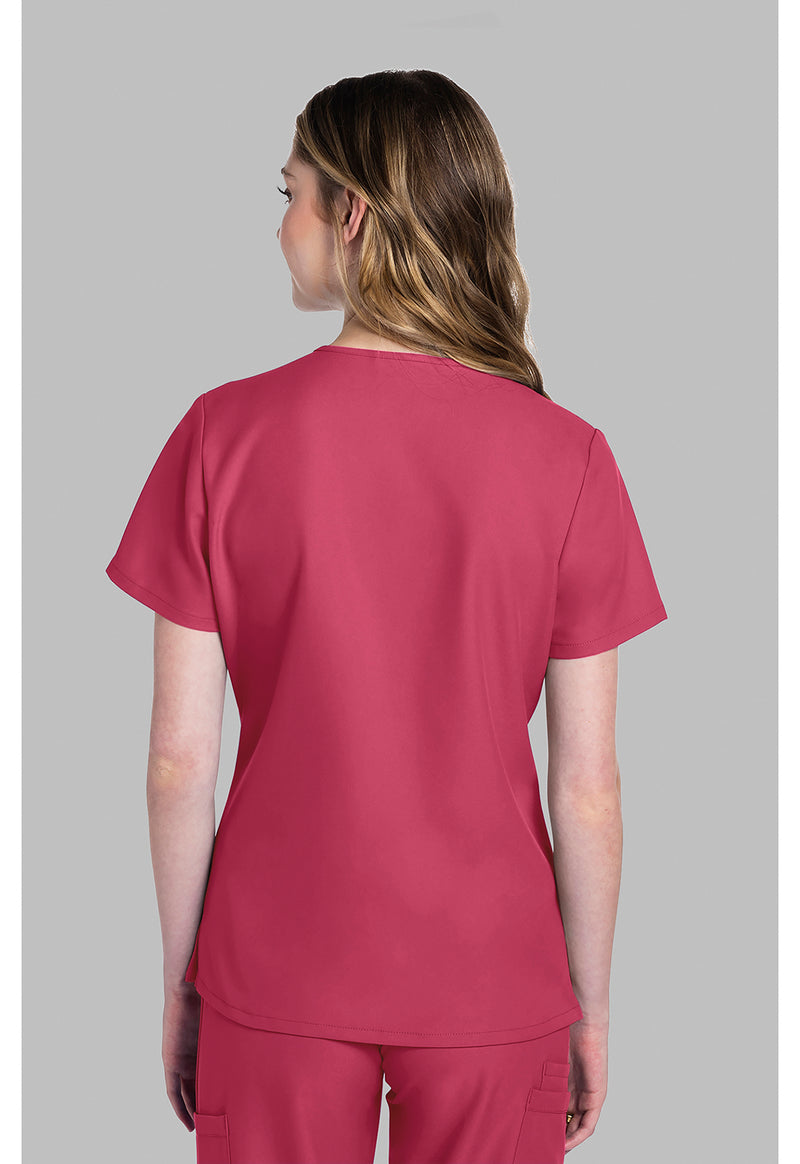 Rapture Rose - Cherokee WW Originals Ultra Women Scrub Top - Back View