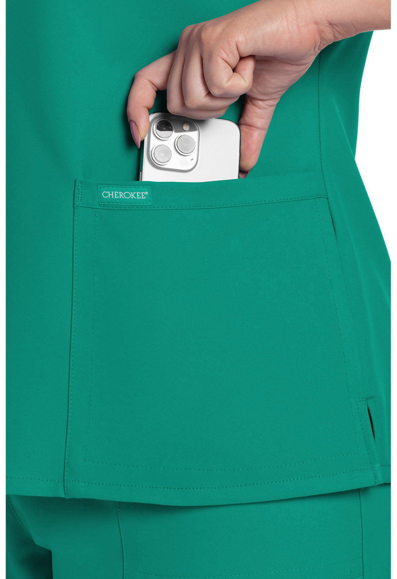 Teal Blue - Women's V-Neck Scrub Top (View 3)