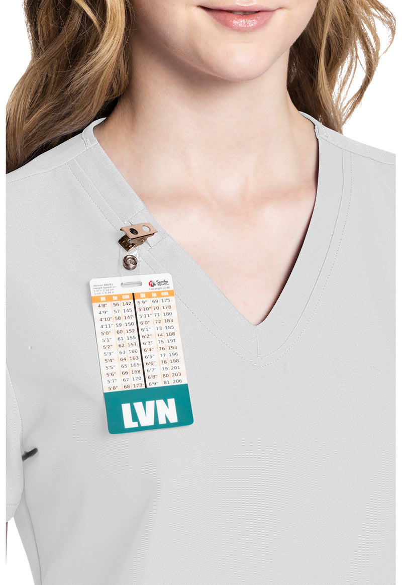 White - Women's V-Neck Scrub Top (View 2)