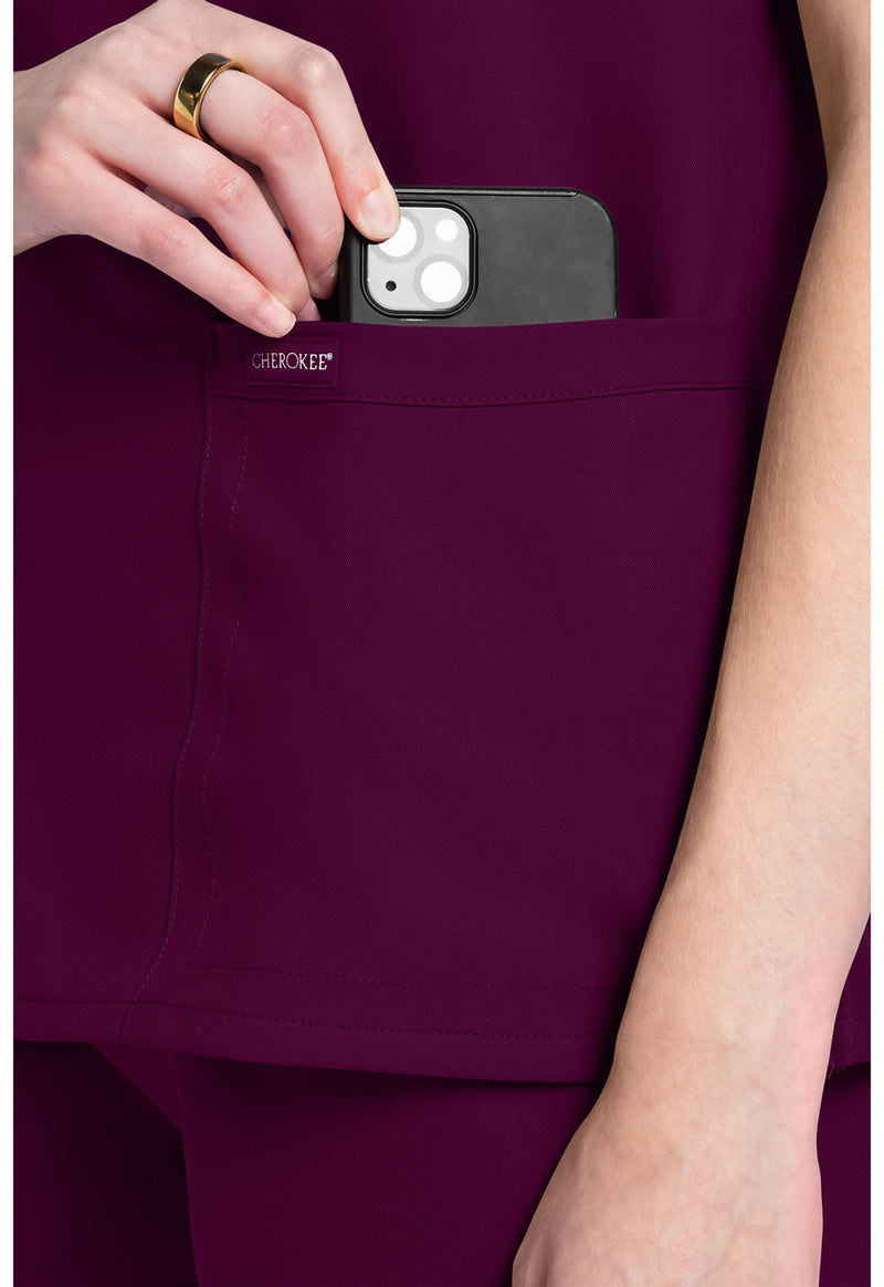 Wine - Women's V-Neck Scrub Top (View 3)