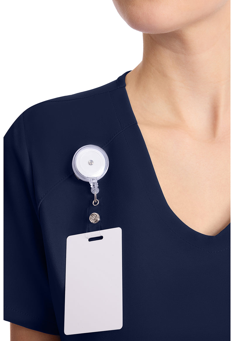 navy - Women's Tuck-in V-Neck Top (View 2)