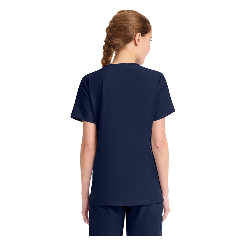 navy - Women's Tuck-in V-Neck Top