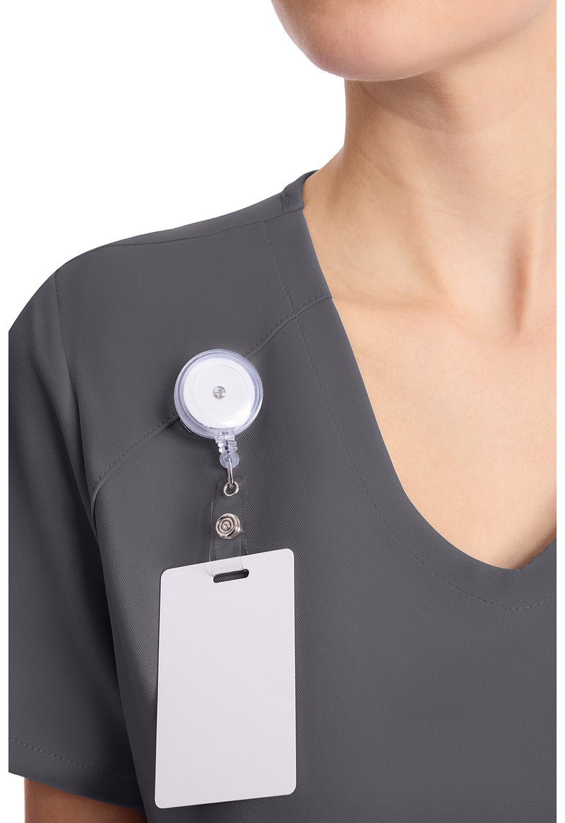 pewter - Women's Tuck-in V-Neck Top (View 2)