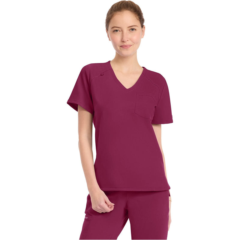 wine - Women's Tuck-in V-Neck Top