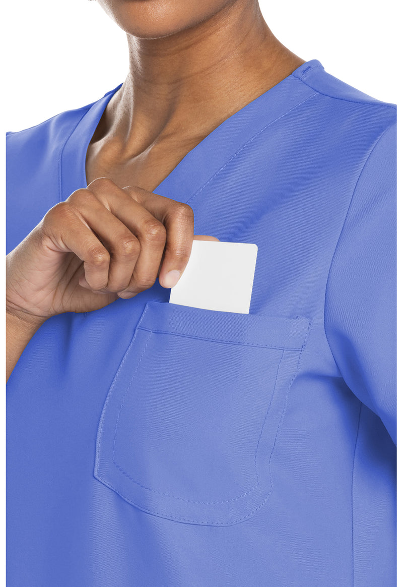 Ciel Blue - Women's V-Neck Scrub Top (View 2)