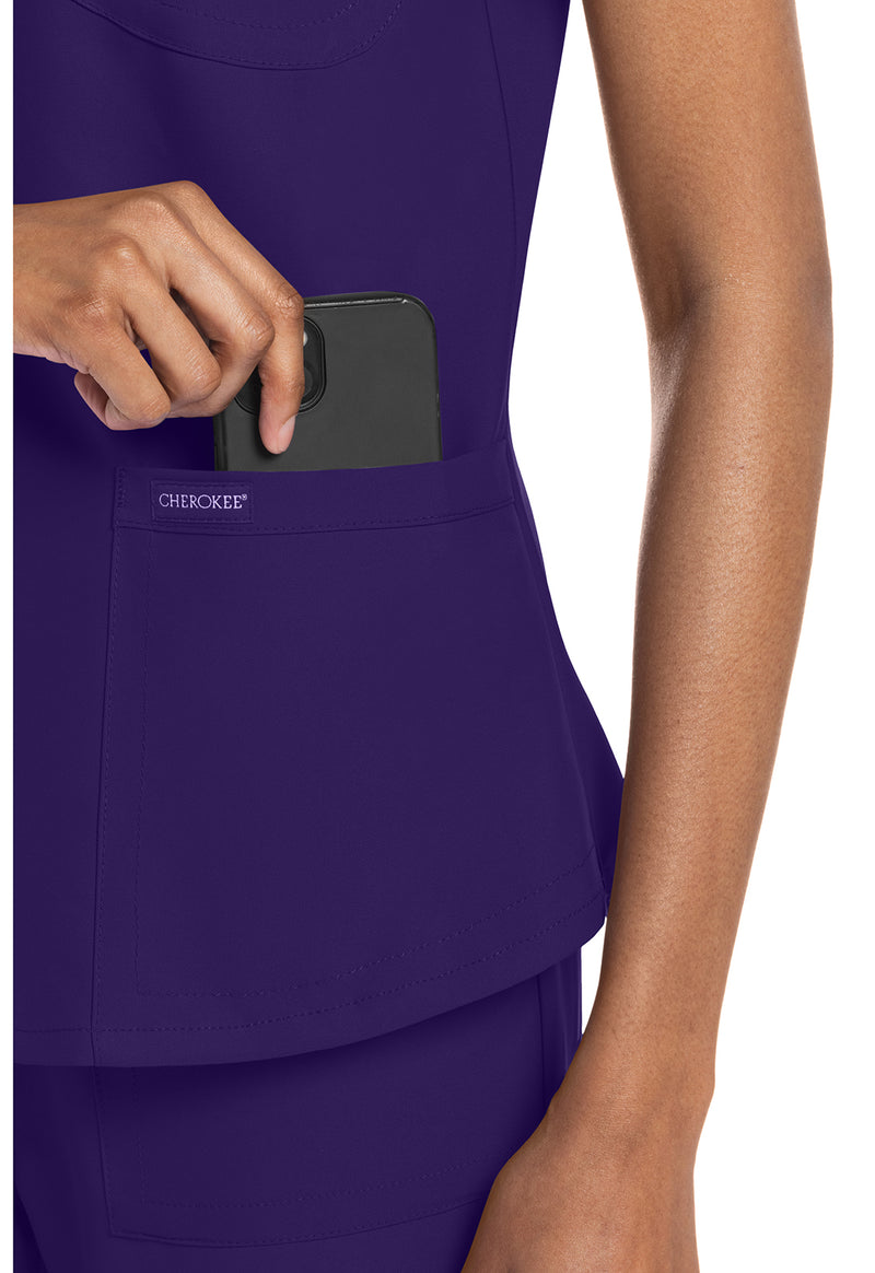 Grape - Women's V-Neck Scrub Top (View 3)