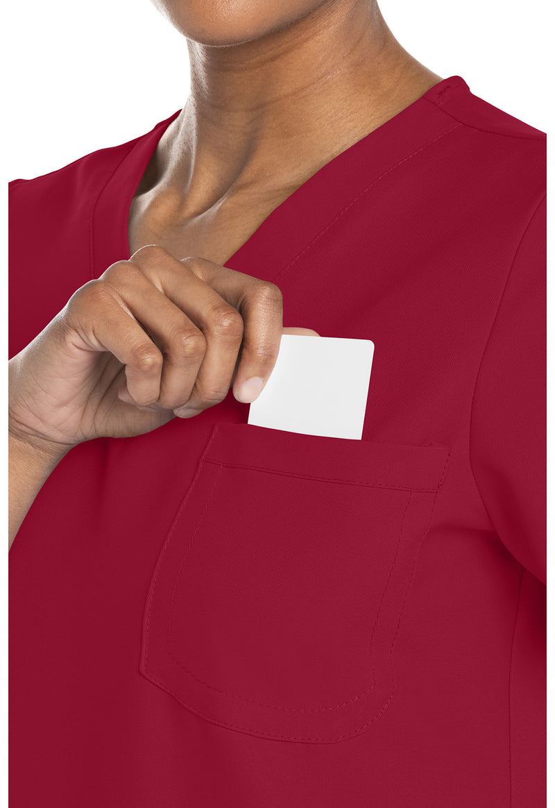 RED - Women's V-Neck Scrub Top (View 2)