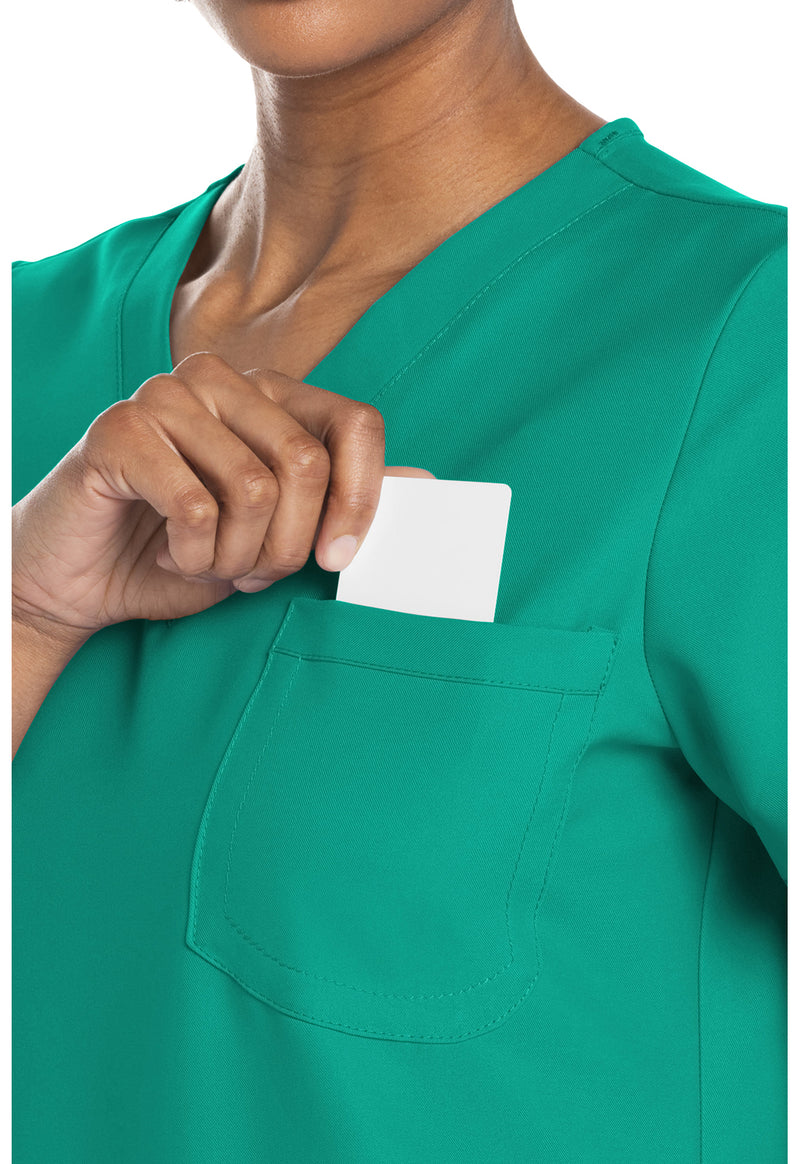 Teal Blue - Women's V-Neck Scrub Top (View 2)