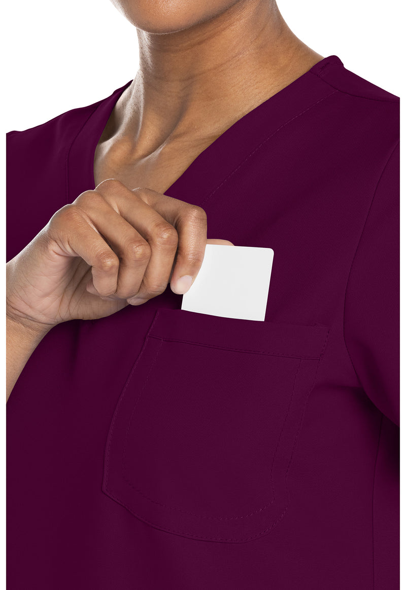 Wine - Women's V-Neck Scrub Top (View 2)