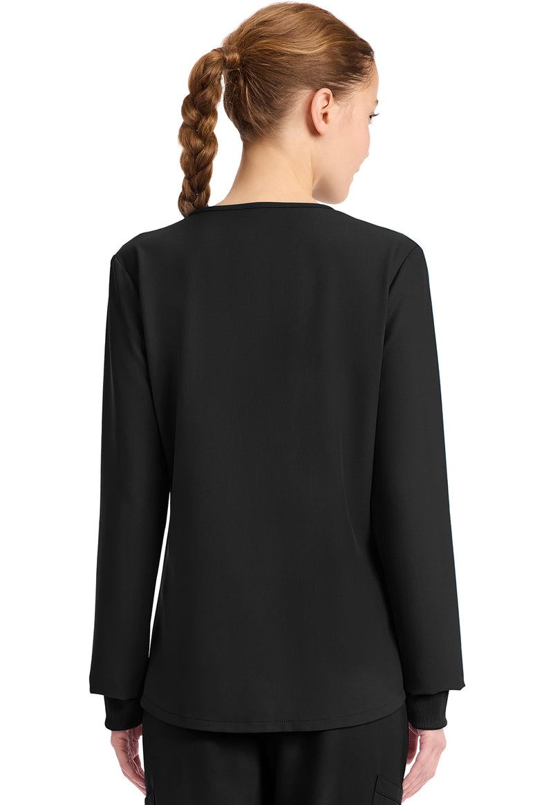 Black - Long Sleeve Modesty Top (Back)