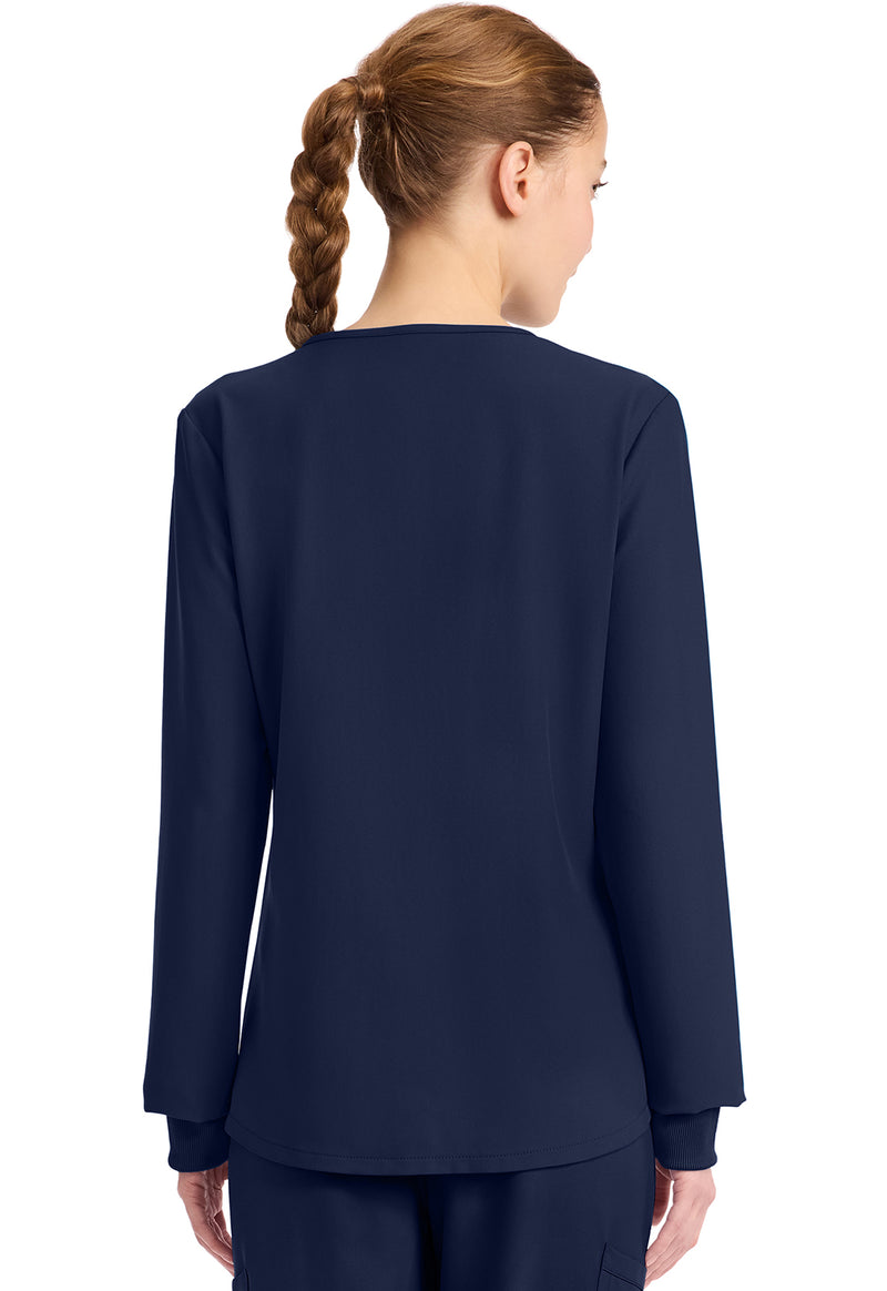 Navy - Long Sleeve Modesty Top (Back)