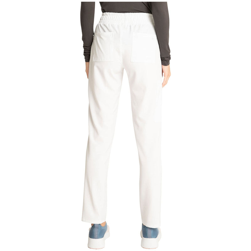 white - Mid Rise Drawstring Tapered Leg Pant