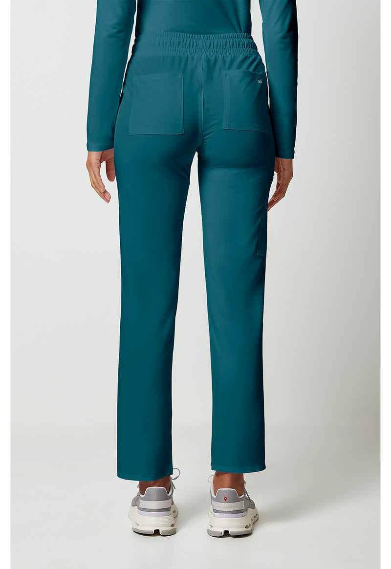 Caribbean Blue - Cherokee Allura Women Scrub Pants - Back View