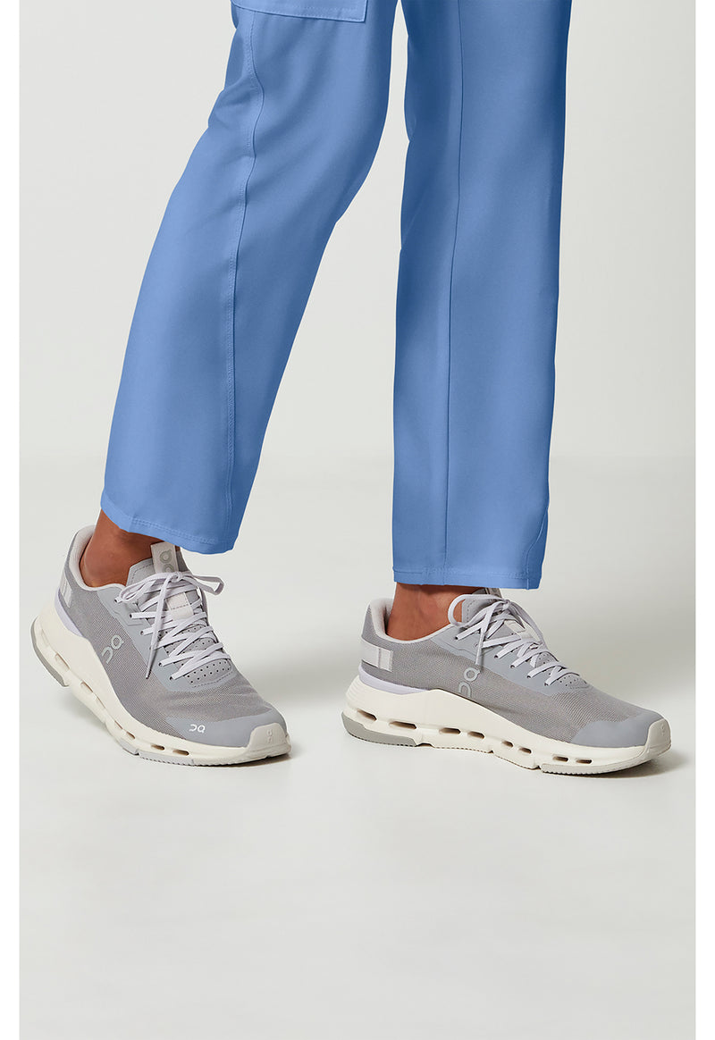 Ciel Blue - Women's Mid Rise Drawstring Tapered Leg Scrub Pants – Regular (View 4)