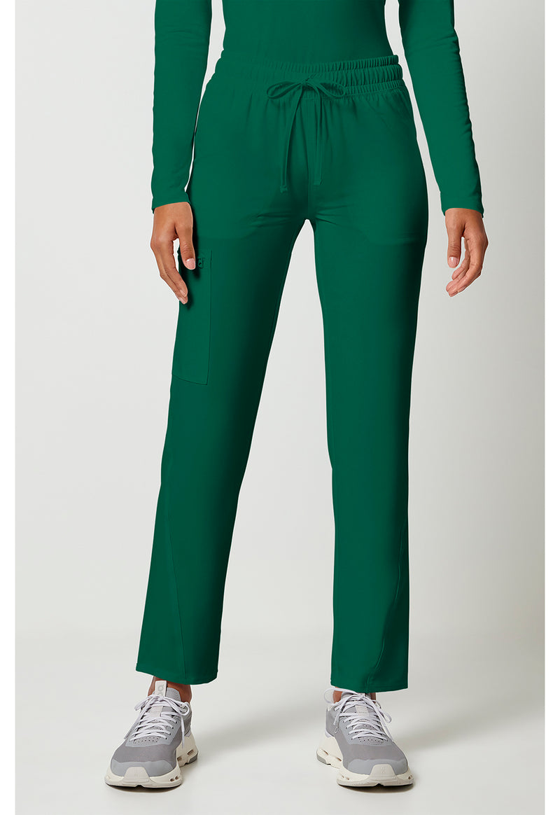 Hunter Green - Cherokee Allura Women Scrub Pants - Front View