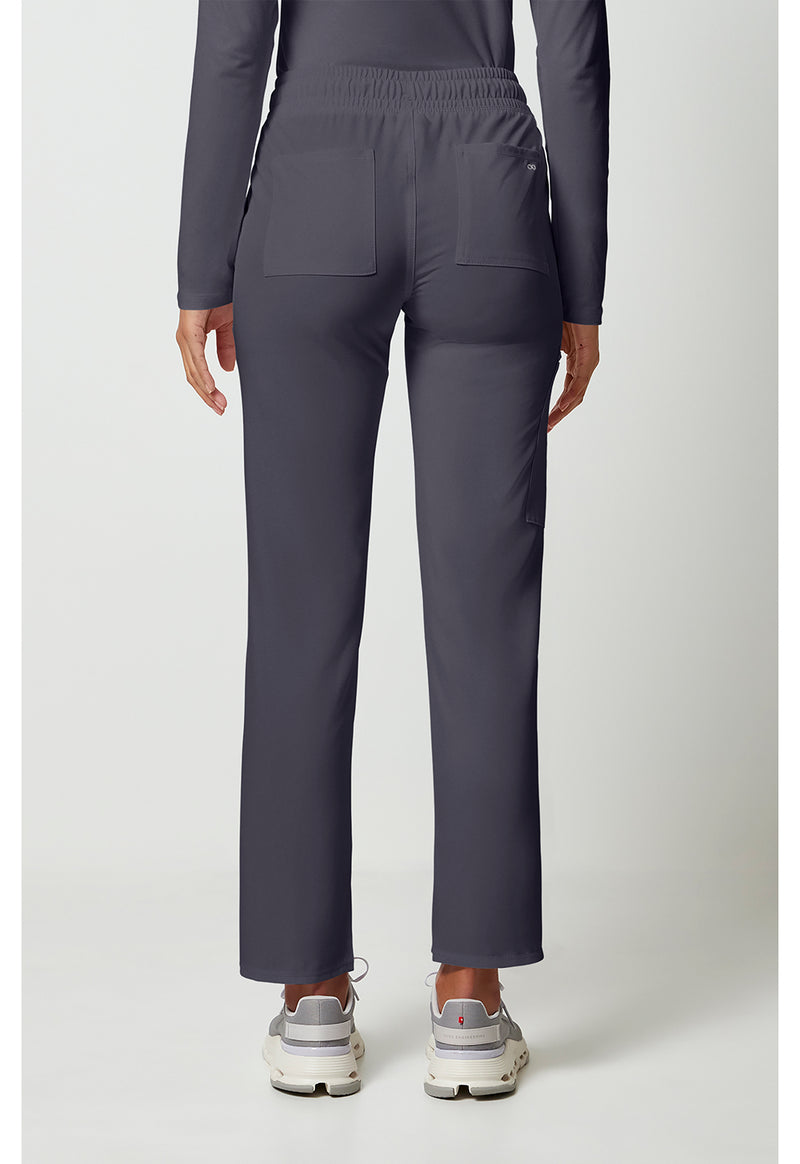 Pewter - Cherokee Allura Women Scrub Pants - Back View