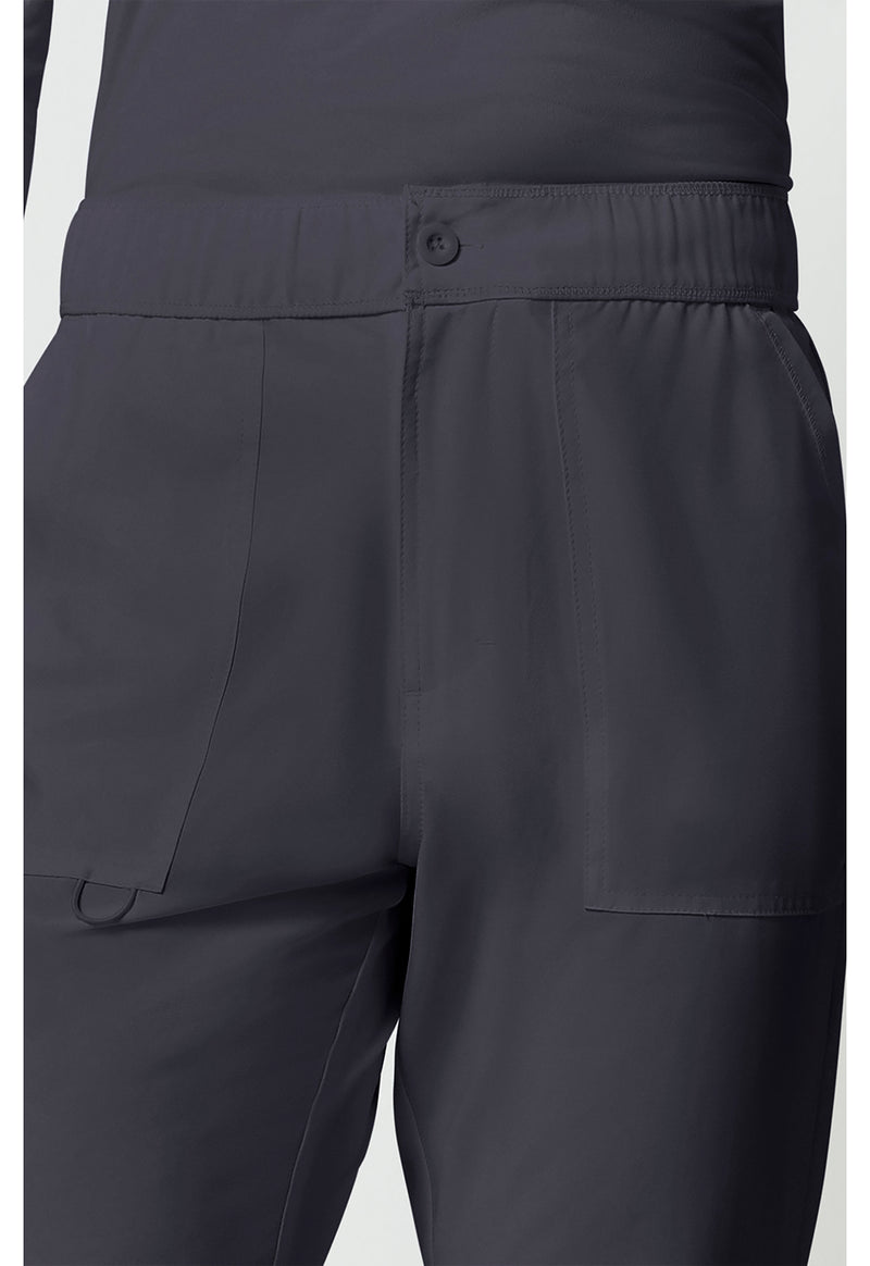 Pewter - Men's Fly Front Cargo Scrub Pants (View 2)