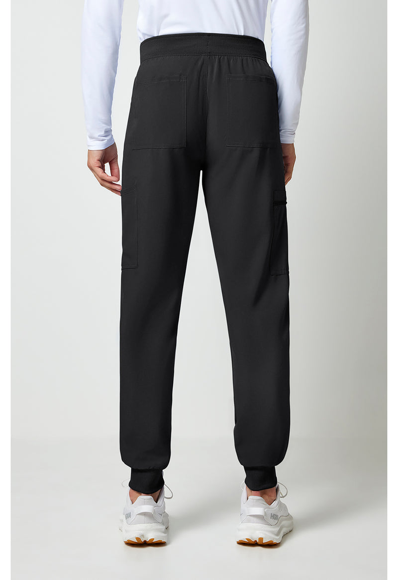 Black - Cherokee Allura Men Scrub Pants - Back View