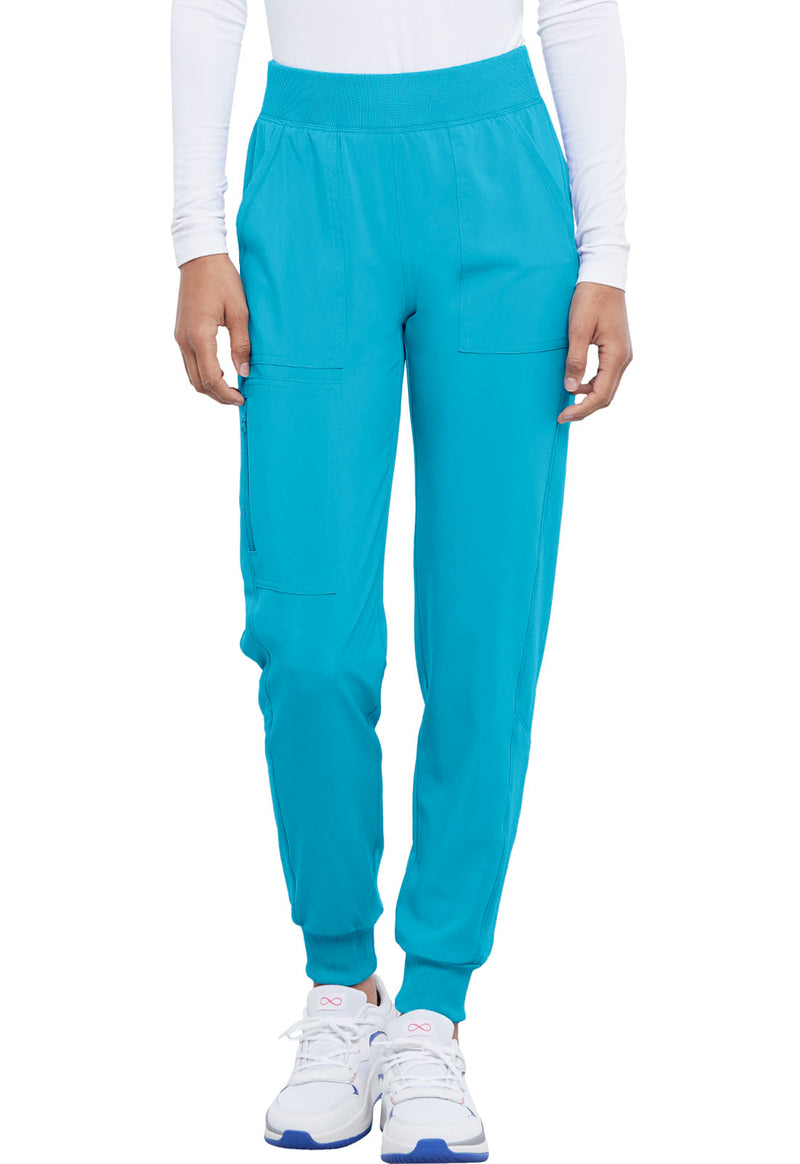 Teal Blue - Cherokee Allura Women Scrub Pants - Front View