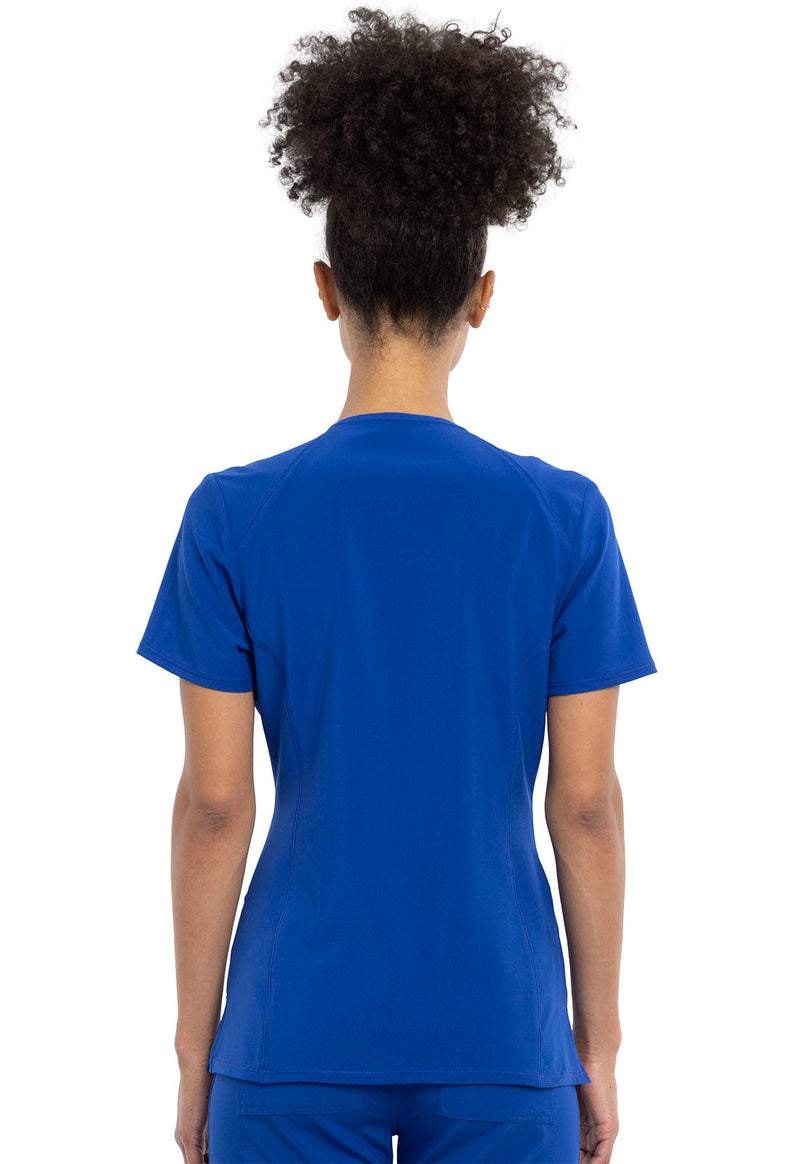 Galaxy Blue - Cherokee Allura Women Scrub Top - Back View
