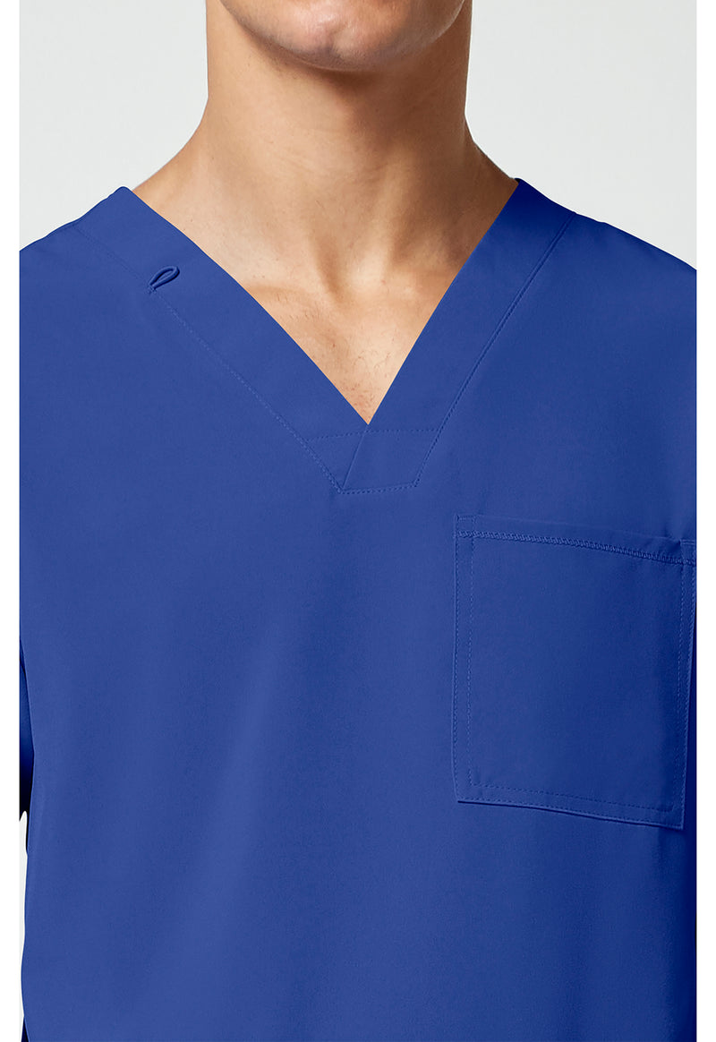 Galaxy Blue - Men's V-Neck Scrub Top (View 2)