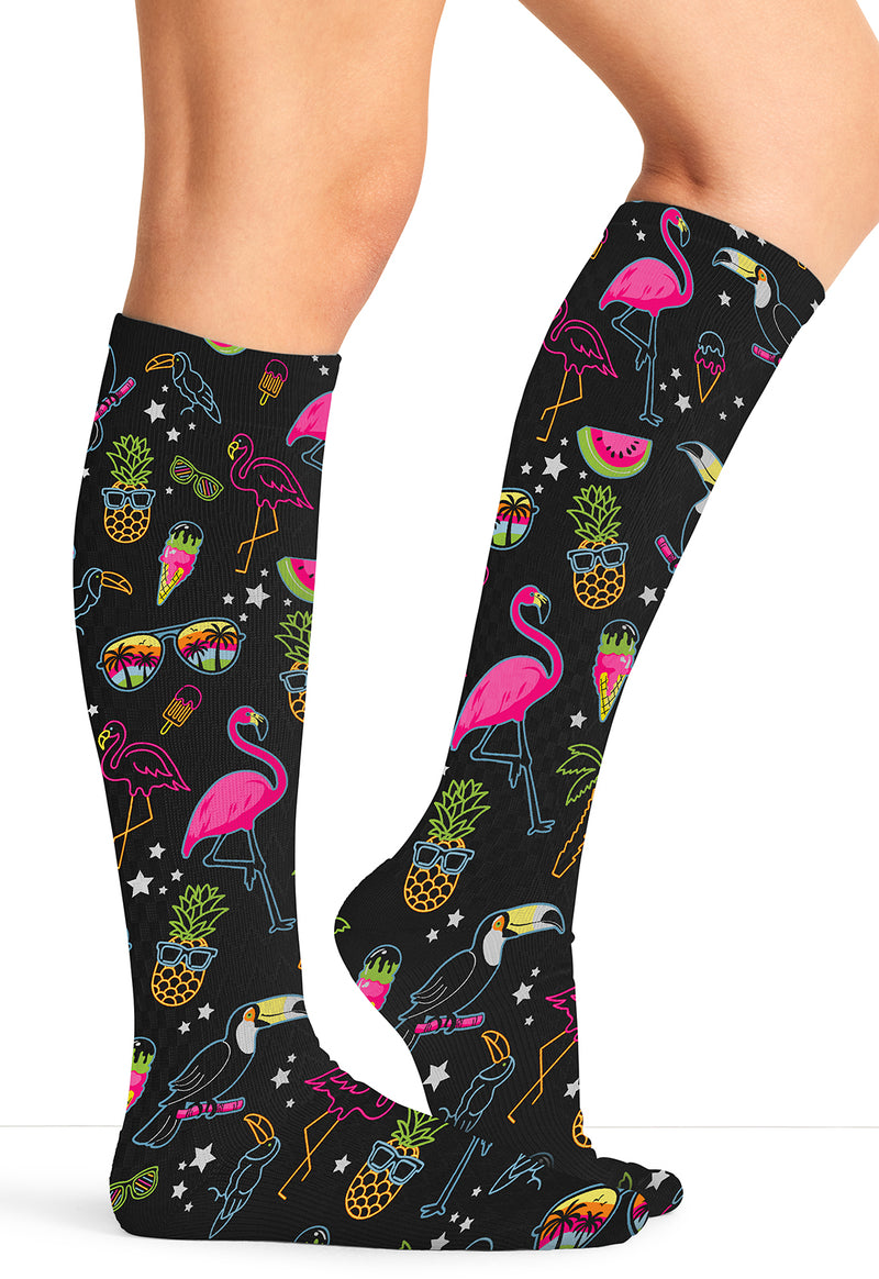 Flamingo Party - Knee High 8-15 mmHg Compression Sock