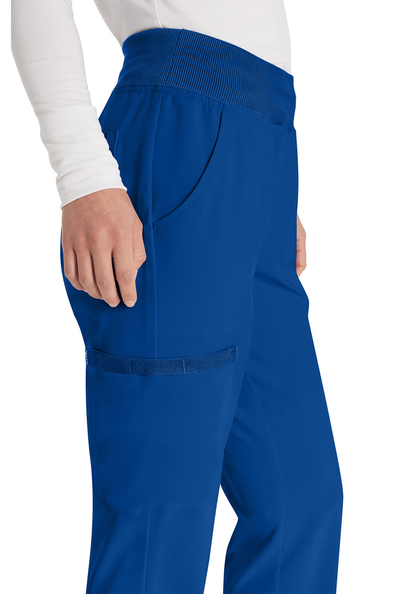 Galaxy Blue - Women's Natural Rise Tapered Leg Pull-On Scrub Pants – Tall (View 3)