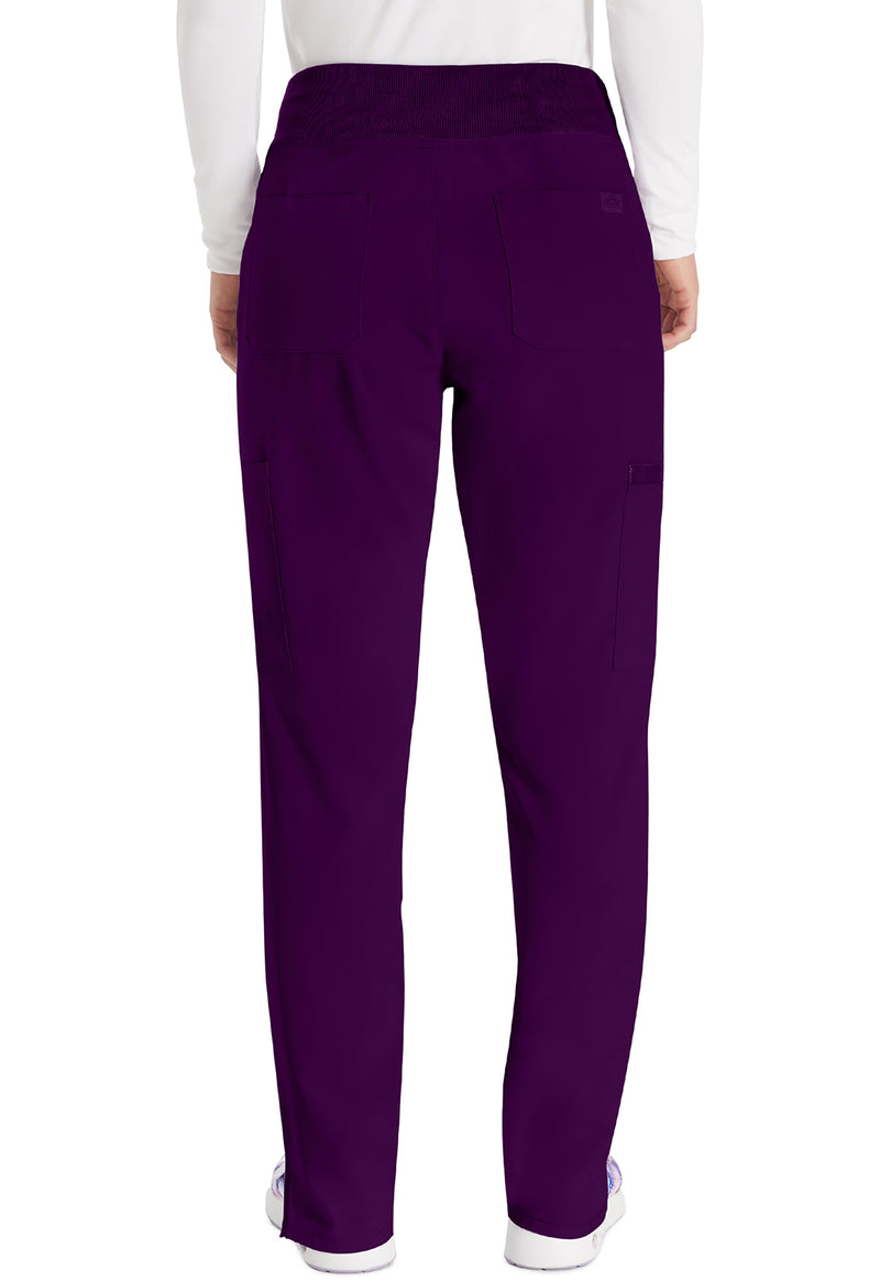 Eggplant - Dickies EDS Essentials Women Scrub Pants - Back View