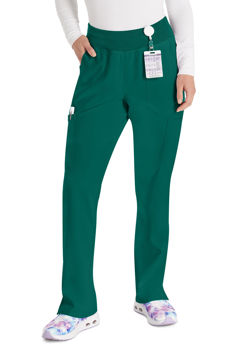 Hunter Green - Dickies EDS Essentials Women Scrub Pants - Front View