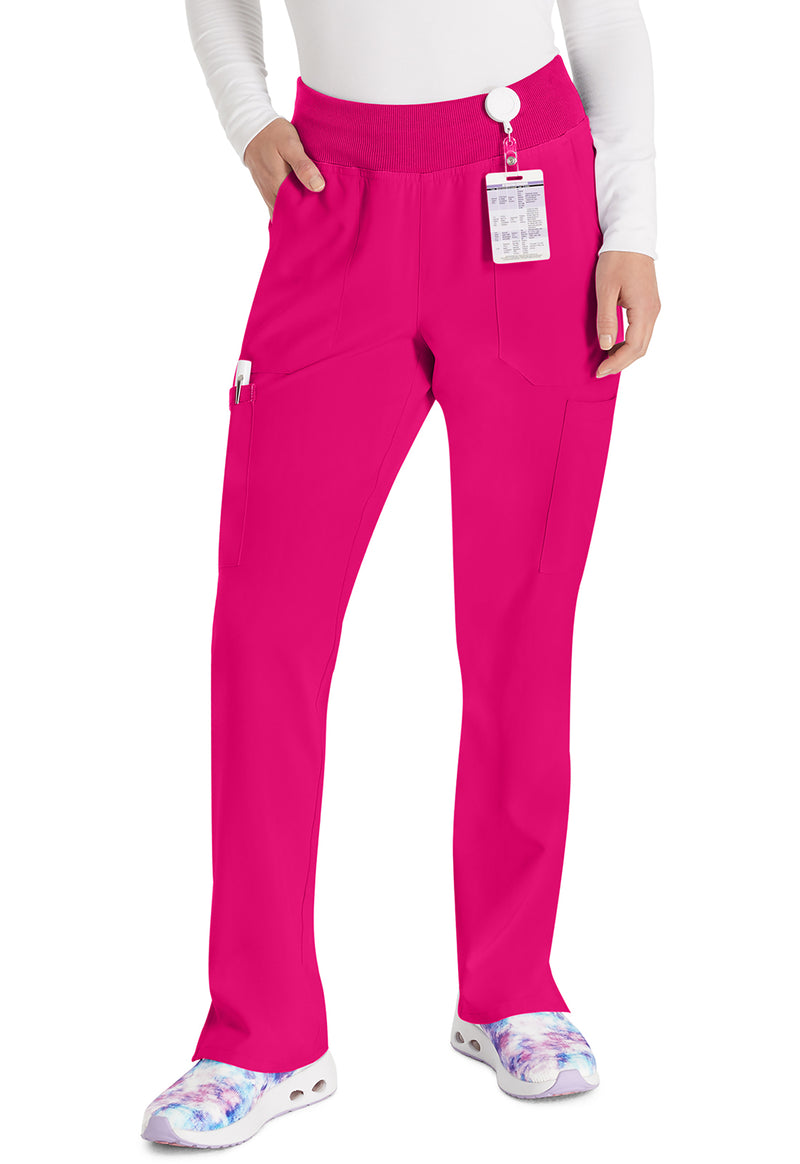Hot Pink - Dickies EDS Essentials Women Scrub Pants - Front View